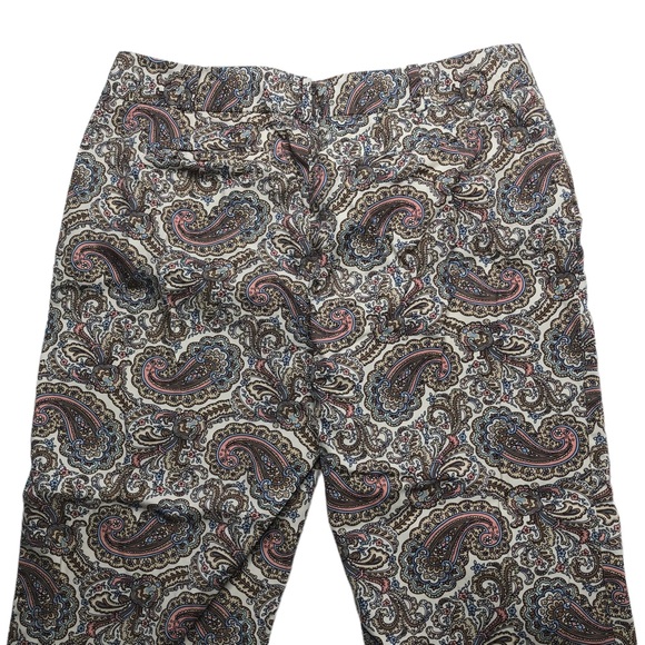 Talbots Petites Paisley Mid Rise Stretch The Perfect Crop Pants - Picture 7 of 12